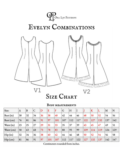 Evelyn Combinations pdf Sewing Pattern