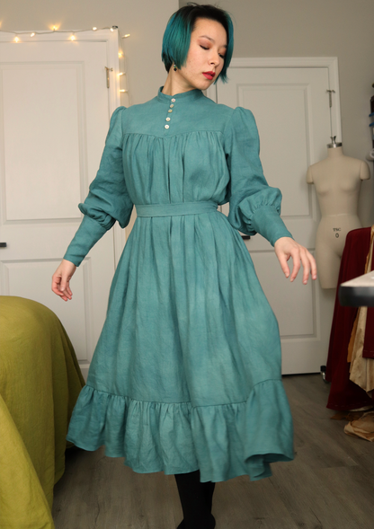 long sleeve tent dress KAAREM - Sapa Leaf Long Sleeve Raglan Tent Dress